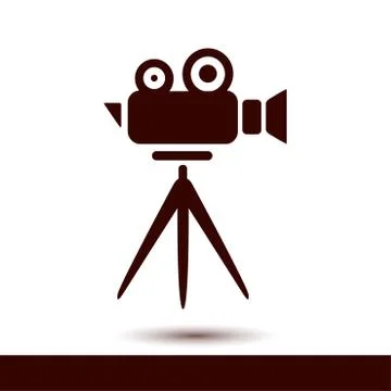 Cinema camera symbol. Stock Illustration