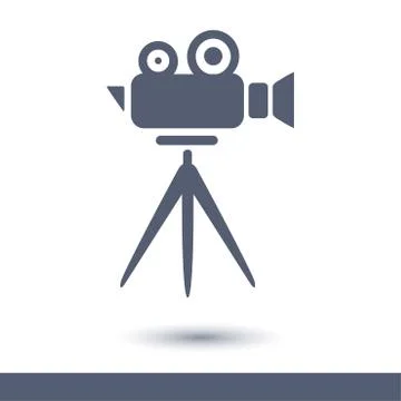 Cinema camera symbol. Stock Illustration