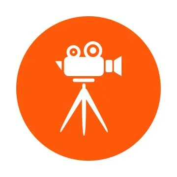 Cinema camera symbol. Illustrazione stock