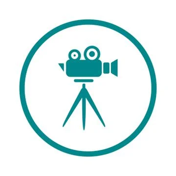 Cinema camera symbol. Stock Illustration