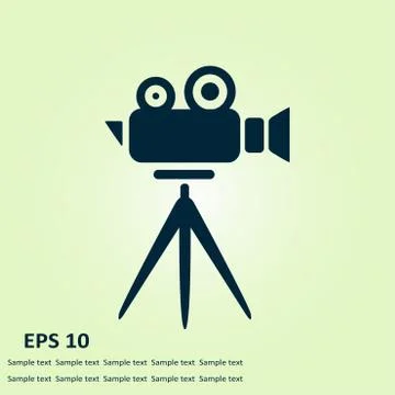 Cinema camera symbol. Illustrazione stock