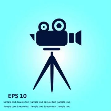 Cinema camera symbol. Stock Illustration