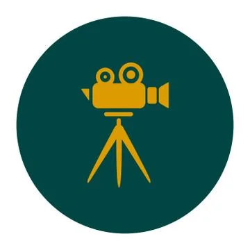 Cinema camera symbol. Stock Illustration