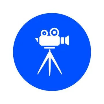 Cinema camera symbol. Stock Illustration