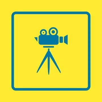 Cinema camera symbol. Stock Illustration