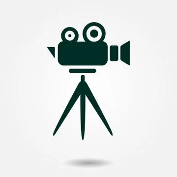 Cinema camera symbol. Stock Illustration