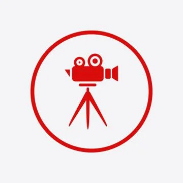 Cinema camera symbol. Stock Illustration