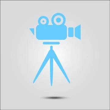 Cinema camera symbol. Illustrazione stock