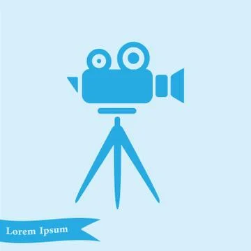 Cinema camera symbol. Stock Illustration
