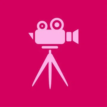 Cinema camera symbol. Stock Illustration