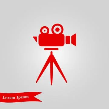 Cinema camera symbol. Illustrazione stock