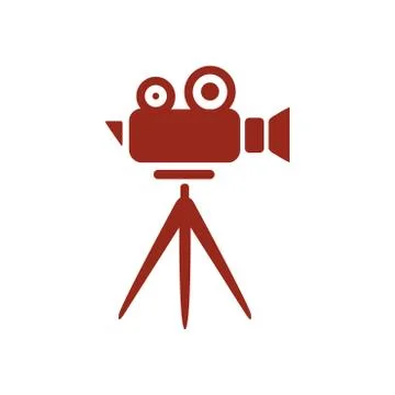 Cinema camera symbol. Illustrazione stock