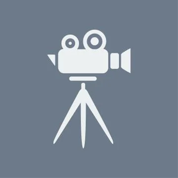 Cinema camera symbol. Stock Illustration