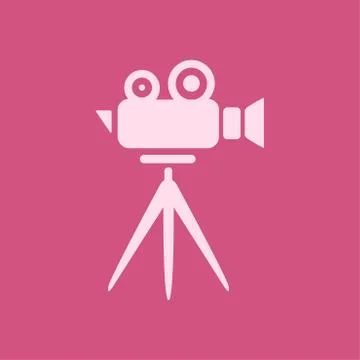 Cinema camera symbol. Illustrazione stock
