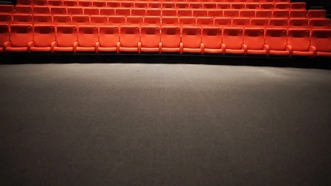 Cinema chairs tilt up Stock Footage 89503657