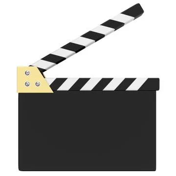 Cinema clapper 3D render Stock Illustration