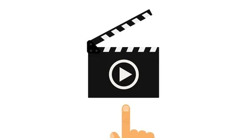 Cinema clapper animation. Clapper board. cinematography concept .animation wi Stock Footage 88207588