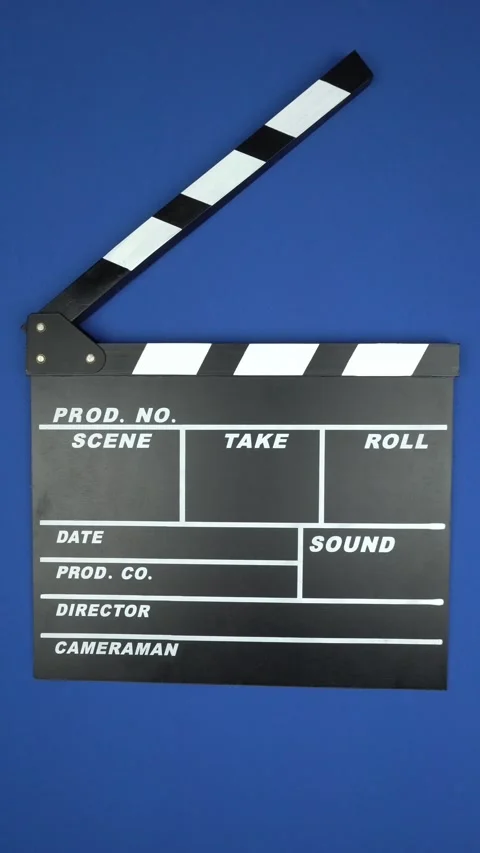 Cinema Clapper Board on Hands Stock Footage 282610564
