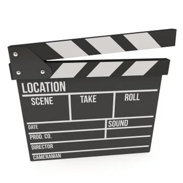 Cinema clapperboard 3D 스톡 일러스트