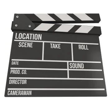 Cinema clapperboard 3D 스톡 일러스트