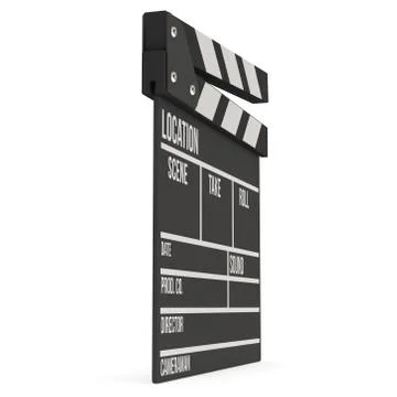 Cinema clapperboard 3D Stock Illustration