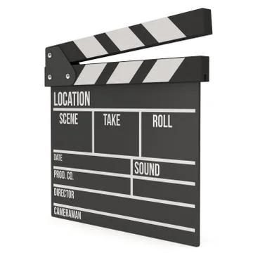 Cinema clapperboard 3D 스톡 일러스트