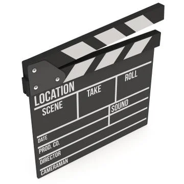 Cinema clapperboard 3D 스톡 일러스트