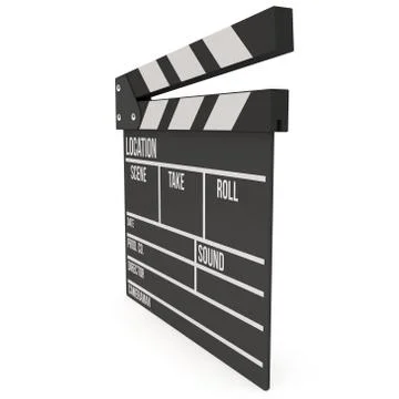 Cinema clapperboard 3D 스톡 일러스트
