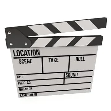 Cinema clapperboard 3D 스톡 일러스트