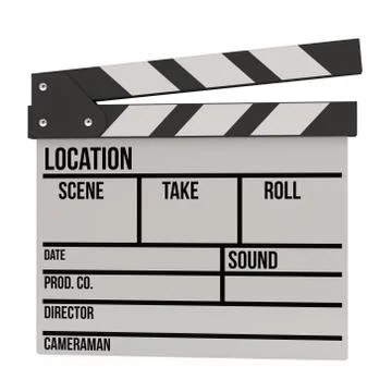 Cinema clapperboard 3D 스톡 일러스트