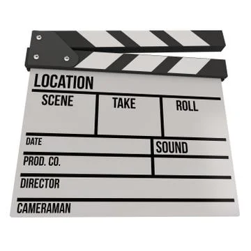 Cinema clapperboard 3D 스톡 일러스트