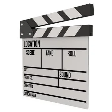 Cinema clapperboard 3D 스톡 일러스트