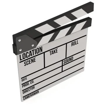 Cinema clapperboard 3D 스톡 일러스트