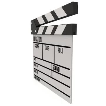 Cinema clapperboard 3D 스톡 일러스트