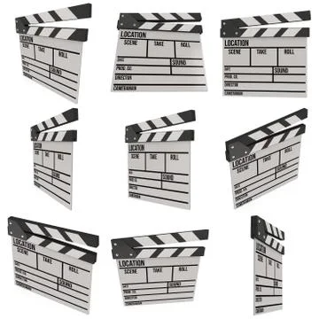 Cinema clapperboard 3D イラスト素材