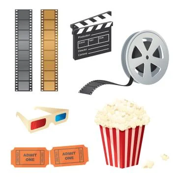 Cinema collection Stock Illustration