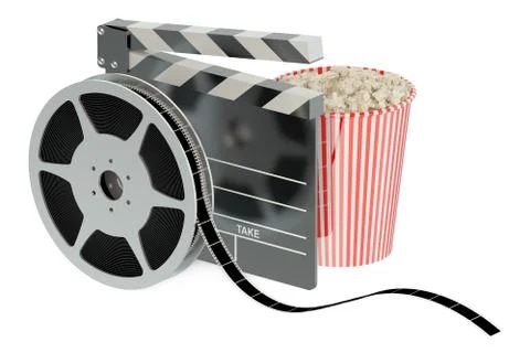 Cinema concept, 3D rendering Stock Illustration