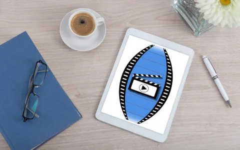 Cinema concept on a digital tablet Stock-Fotos