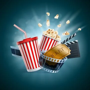 Cinema concept illustration Illustrazione stock