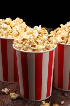 Cinema concept with popcorn Stock Photos