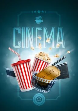 Cinema Concept poster Stock Illustration
