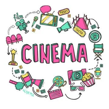 Cinema Design Concept Stock-Illustration