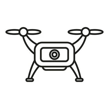 Cinema drone icon outline vector. Video aerial tech Stockillustratie