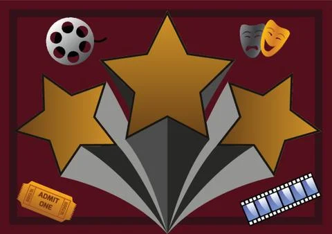 Cinema Elements Stock Illustration
