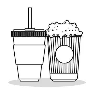Cinema entertainment elements icons Illustrazione stock