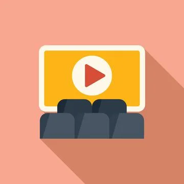 Cinema event icon flat vector. Calendar manager Ilustração Stock