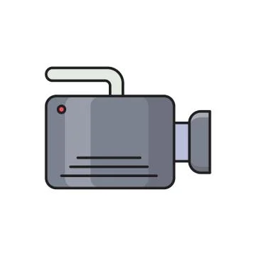 Cinema flat color icon Stock Illustration