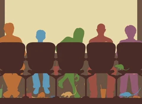 Cinema floor Stock Illustration