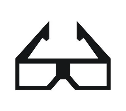 Cinema glasses icon illustrated in vector on white background Stock Illustration