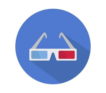 Cinema glasses icon illustrated in vector on white background Stock Illustration